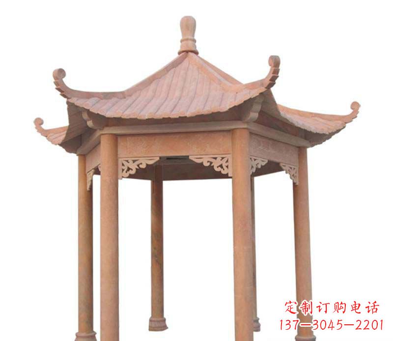 天津大理石六角凉亭雕塑