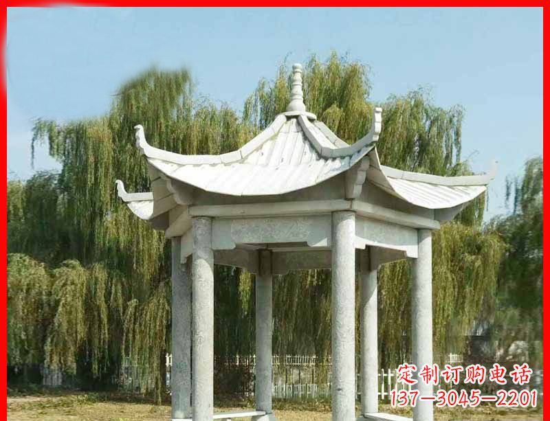 天津精美大理石凉亭雕塑