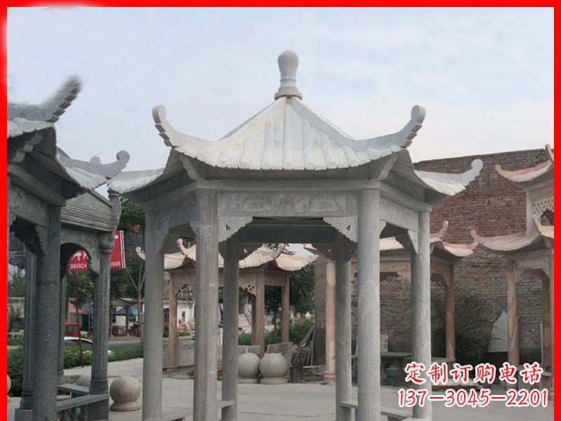 天津大理石凉亭石雕