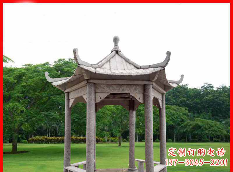 天津精致大理石凉亭雕塑