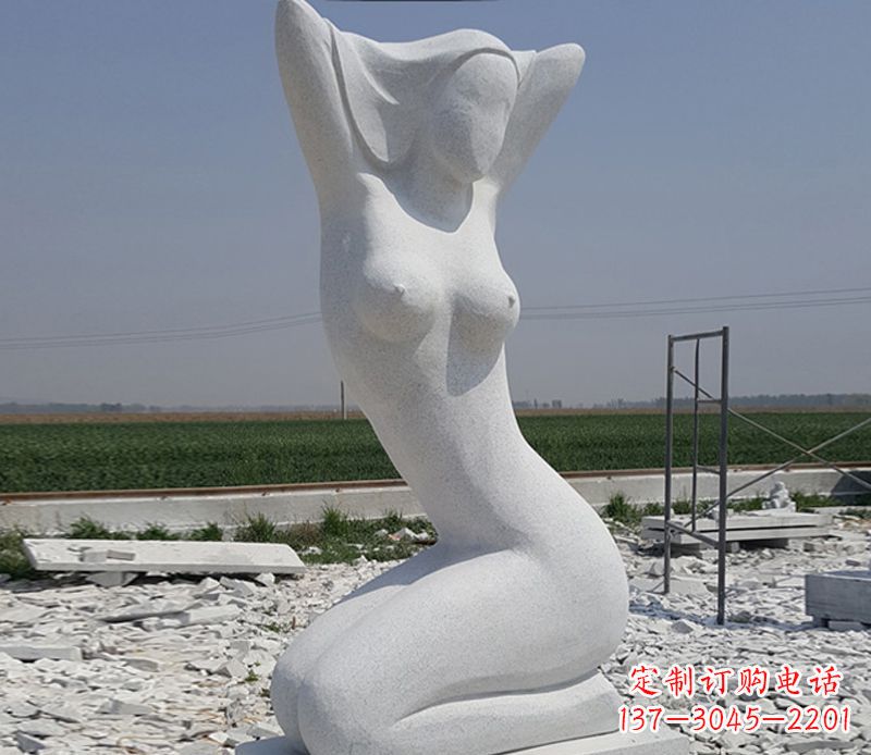 天津优雅大理石美女雕塑