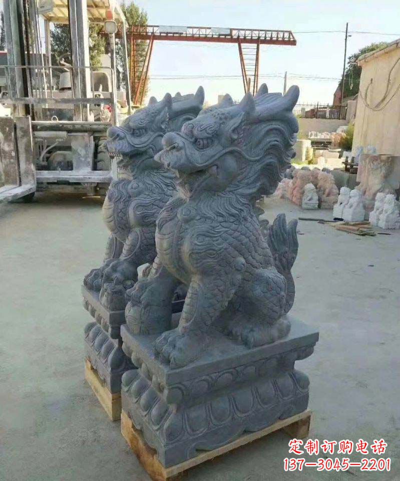 天津精美大理石麒麟雕塑