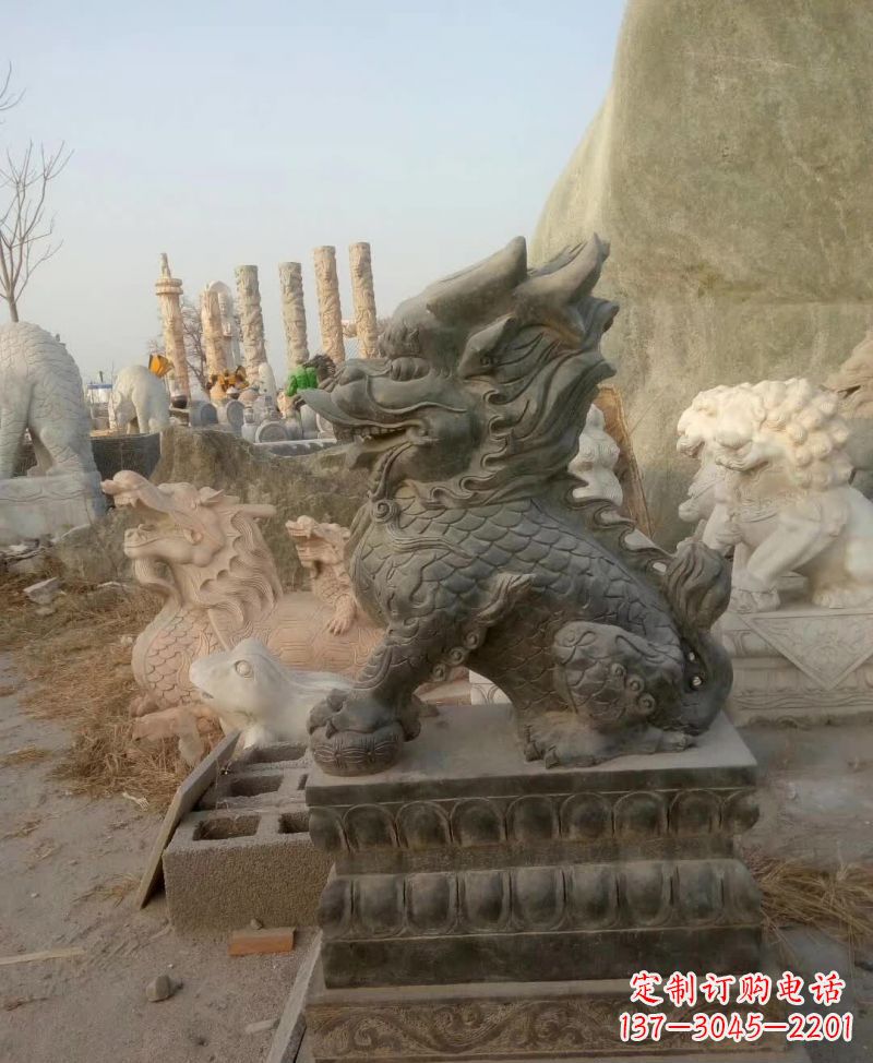天津大理石麒麟雕塑1