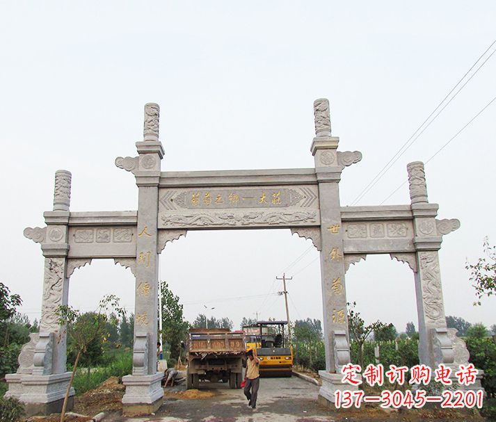 天津大理石牌坊石雕,艺术精髓永不凋零