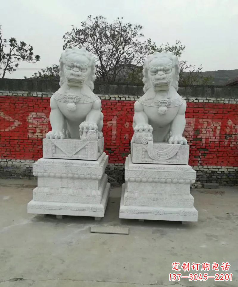 天津大理石狮子雕塑,精致而壮观