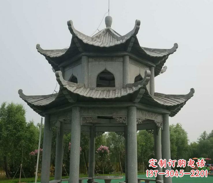 天津精美大理石凉亭石雕