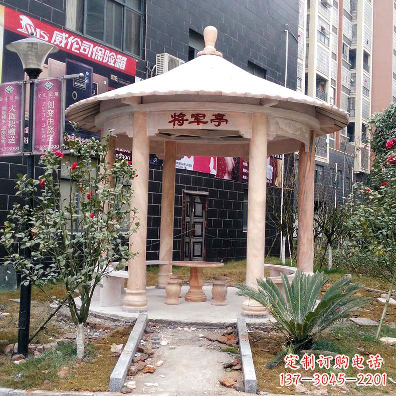 天津精美大理石凉亭雕塑