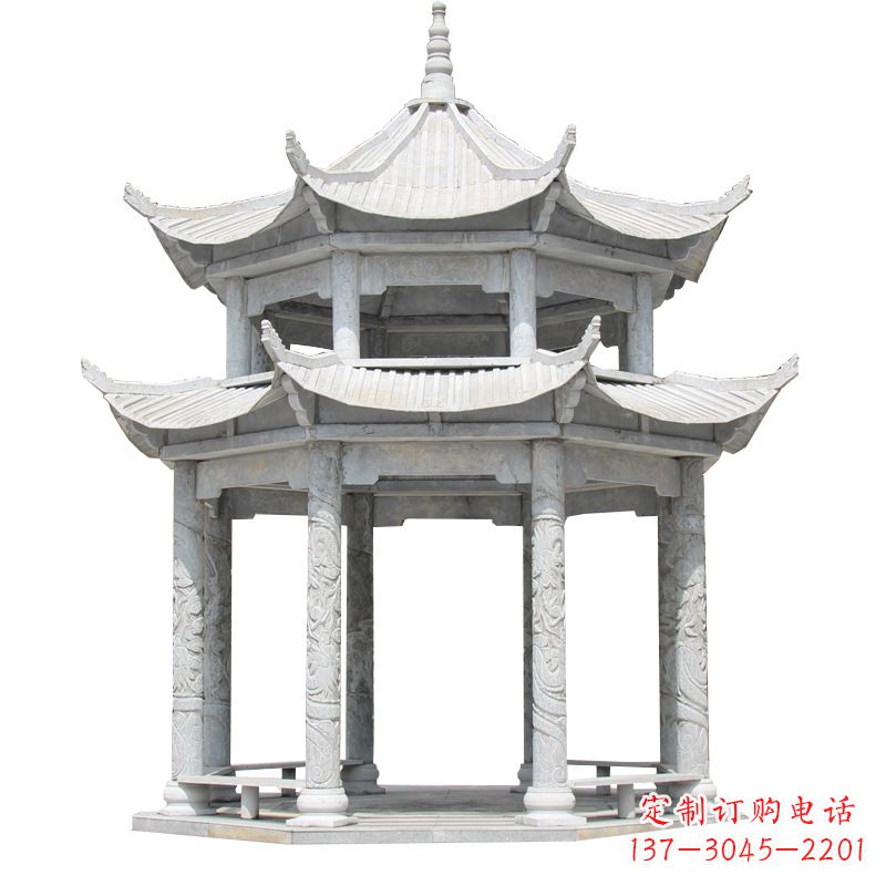 天津大理石古建凉亭雕塑