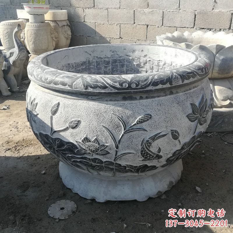 天津大理石水缸雕塑