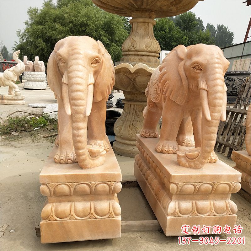 天津大象石雕艺术品