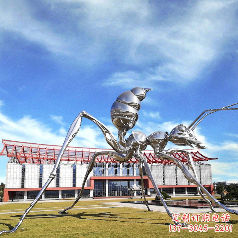 天津大型不锈钢蚂蚁雕塑精工制作,绵延传奇