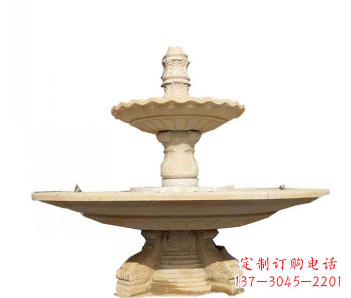 天津 多层喷泉石雕装置