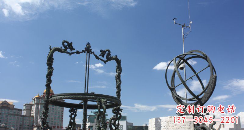 天津中领雕塑浑天仪雕塑 铜雕景观构筑