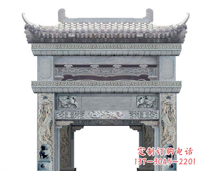 天津精美石雕牌坊雕塑