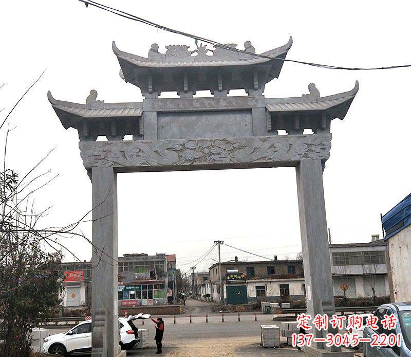 天津精美大理石牌坊石雕
