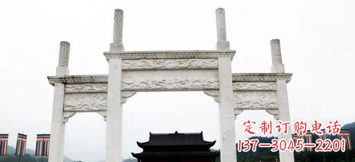 天津领雕塑-定制道路牌坊雕塑