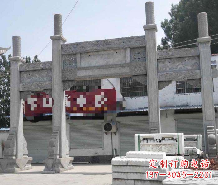 天津领雕塑 | 专业定制道路大理石牌坊雕塑