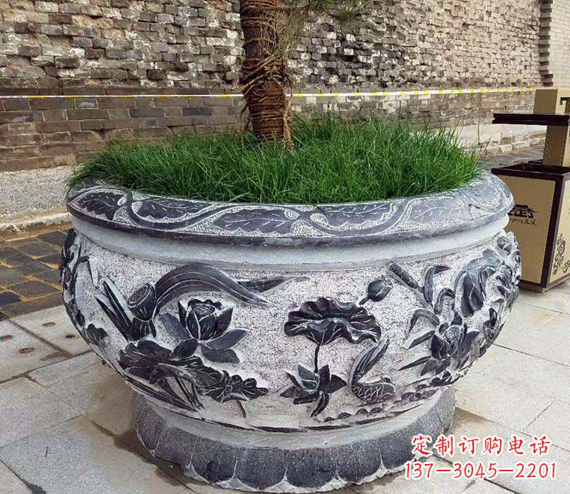 天津精美花盆雕塑,点亮你的道路景观