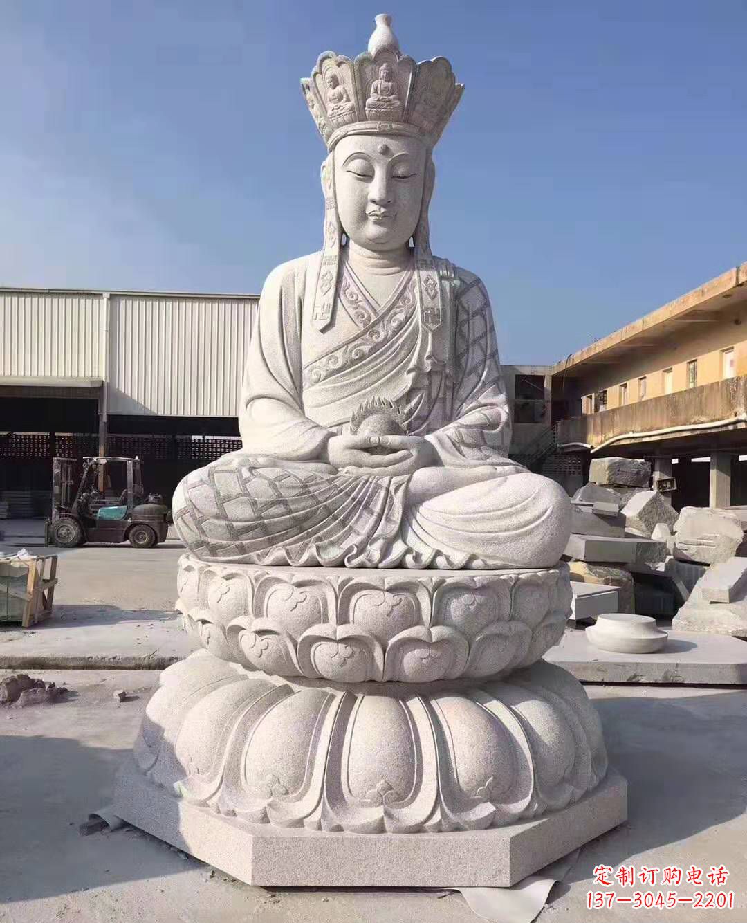 天津地藏王石雕佛像摆件寺庙景观雕塑 