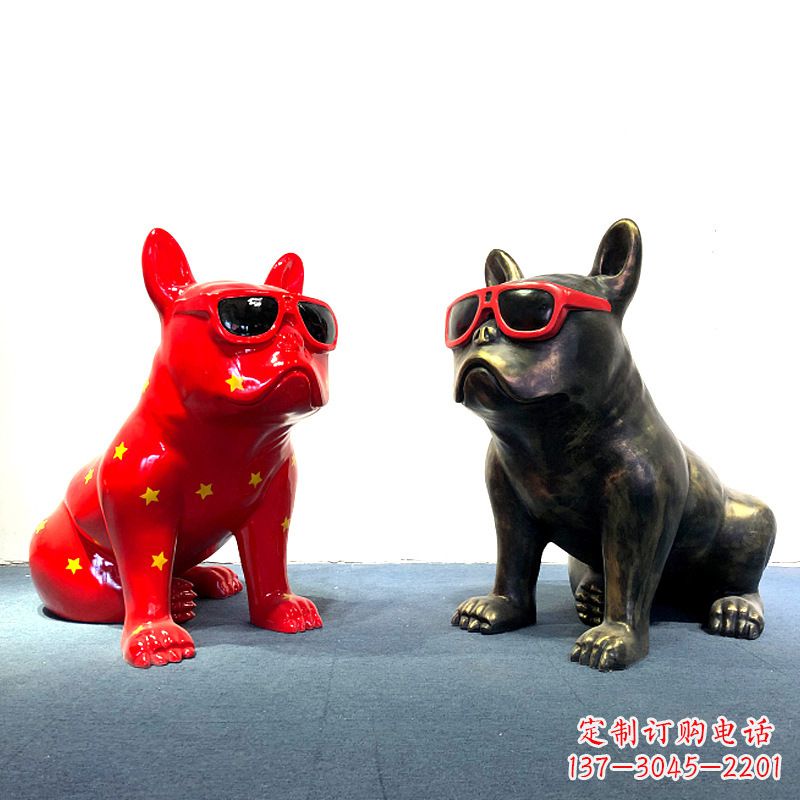天津斗牛犬雕塑摆件