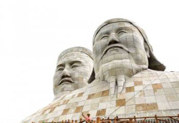 天津大型成吉思汗石雕头像景观雕塑