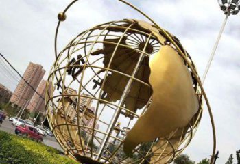 天津地球仪不锈钢雕塑拓宽视野，致敬世界