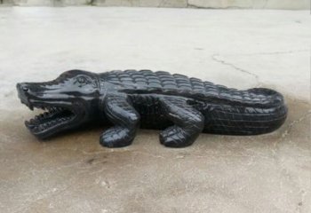 天津经典鳄鱼景观石雕