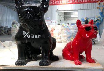 天津精致可爱的不锈钢斗牛犬雕塑
