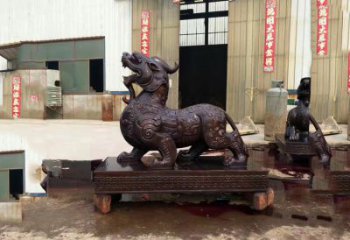 天津独角兽铸铜雕塑—精雕细琢的艺术瑰宝