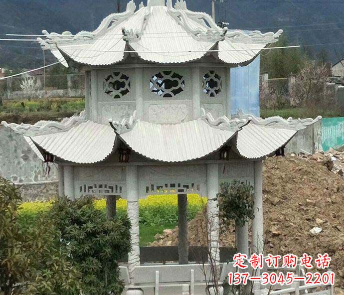 天津古典凉亭石雕
