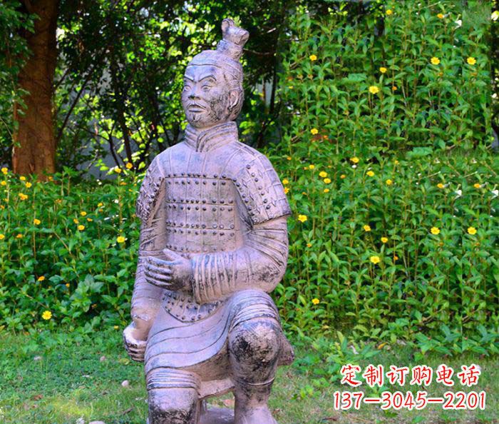 天津仿古兵马俑公园人物石雕