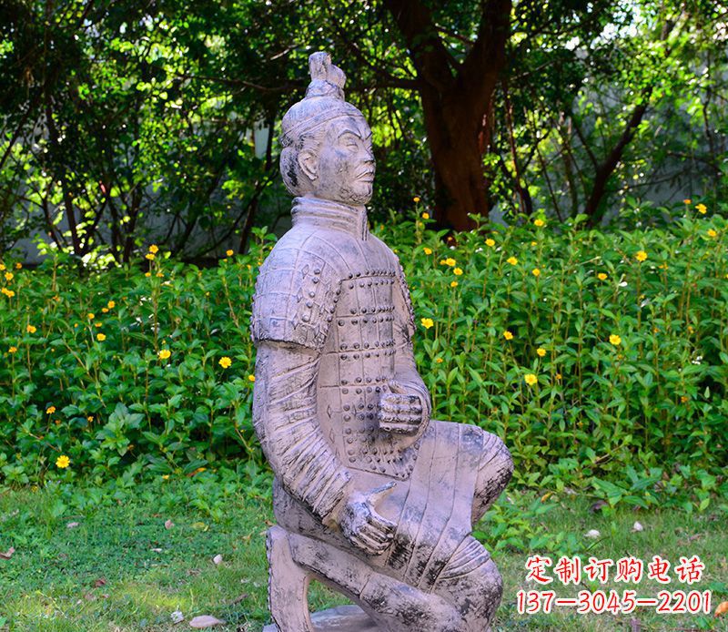 天津仿古兵马俑公园景观石雕