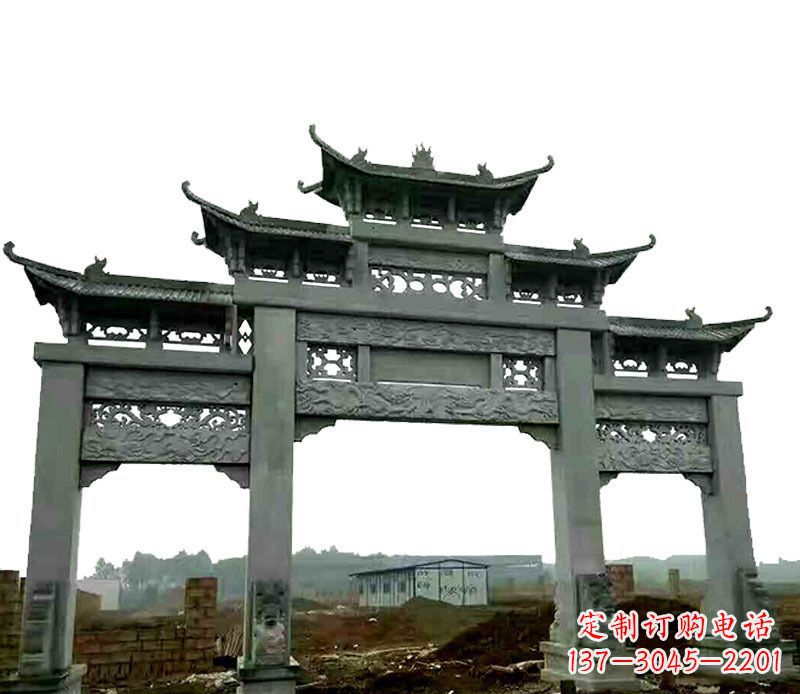 天津仿古道路牌坊石雕