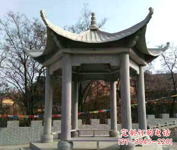 天津仿古六角凉亭石雕