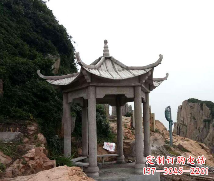 天津风格独特的仿古凉亭石雕