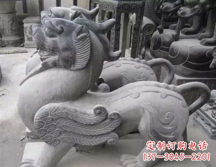天津仿古貔貅石雕 (2)