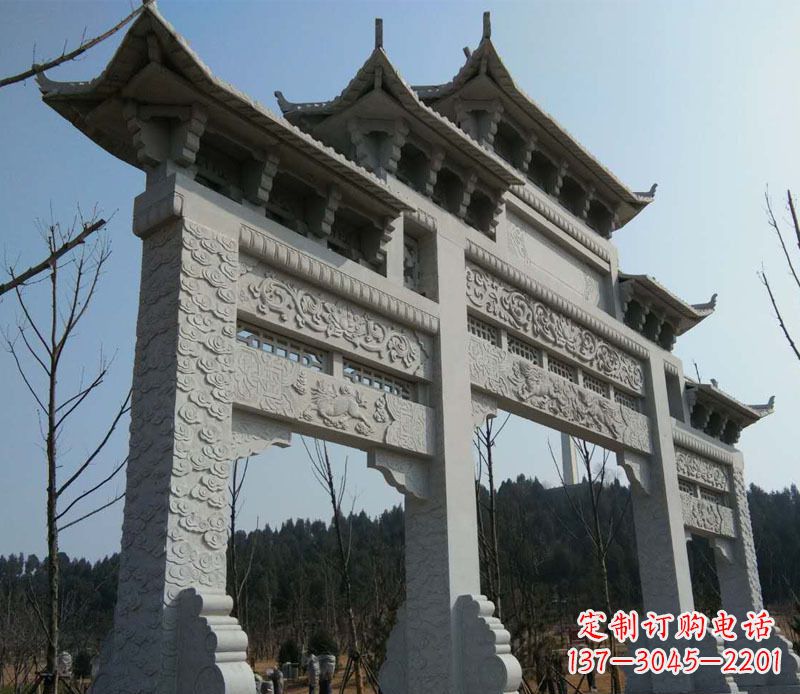 天津仿古牌坊石雕定制