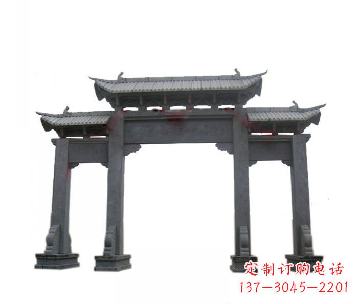 天津精美仿古牌坊石雕