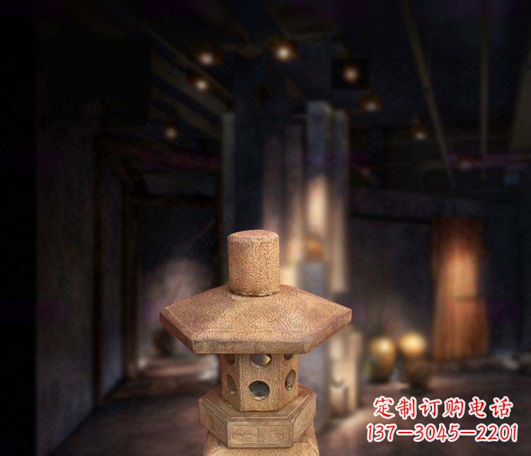 天津精美仿古石灯雕塑