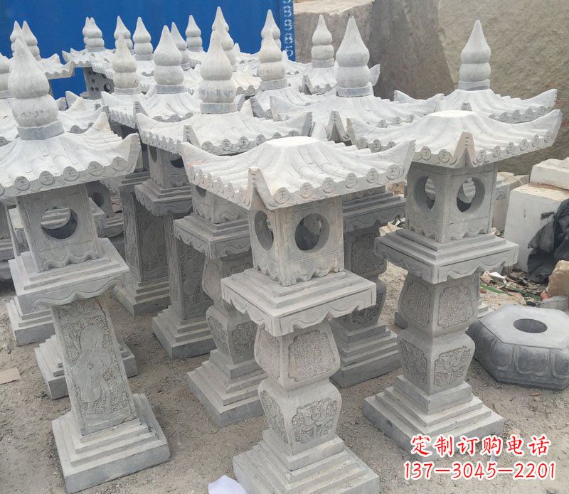 天津仿古石灯园林景观石雕