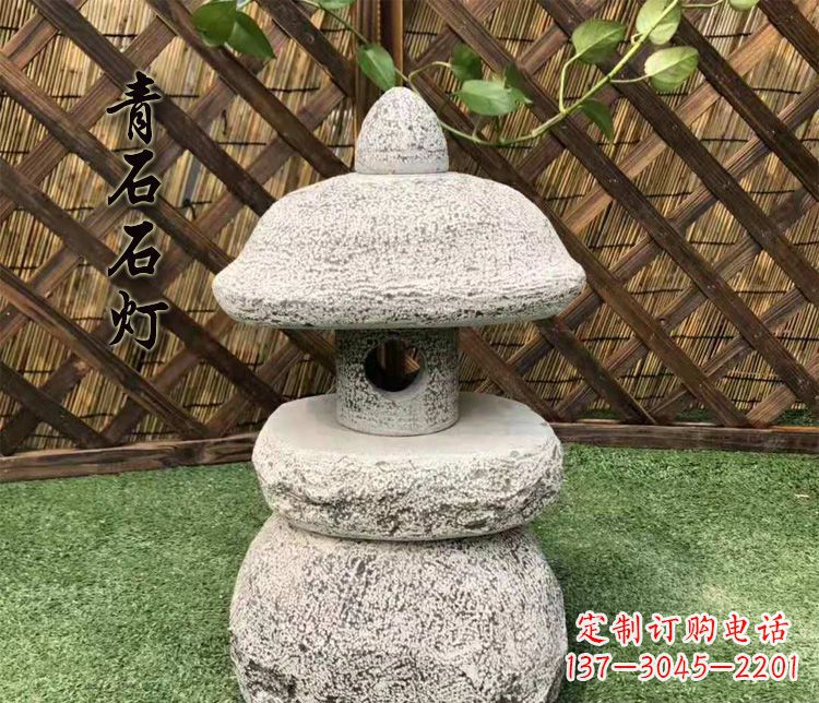 天津精美仿古石灯公园照明灯石雕