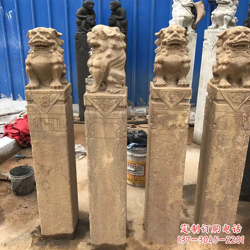 天津仿古拴马桩石雕