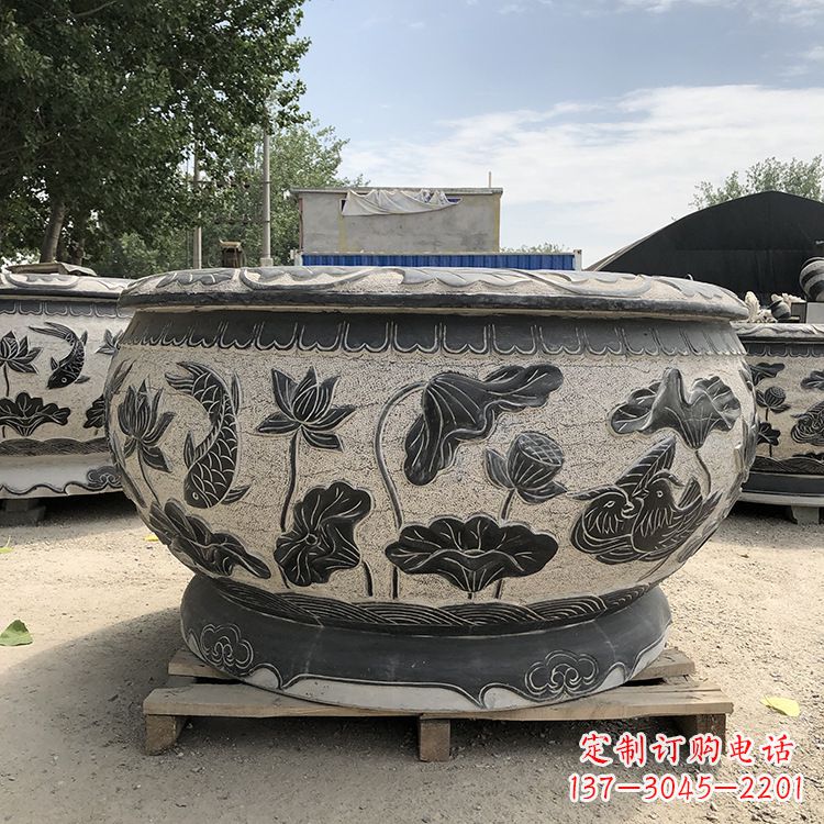 天津精美仿古花盆雕塑