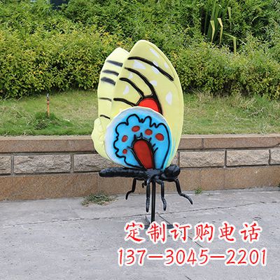 天津大号黄色蝴蝶雕塑