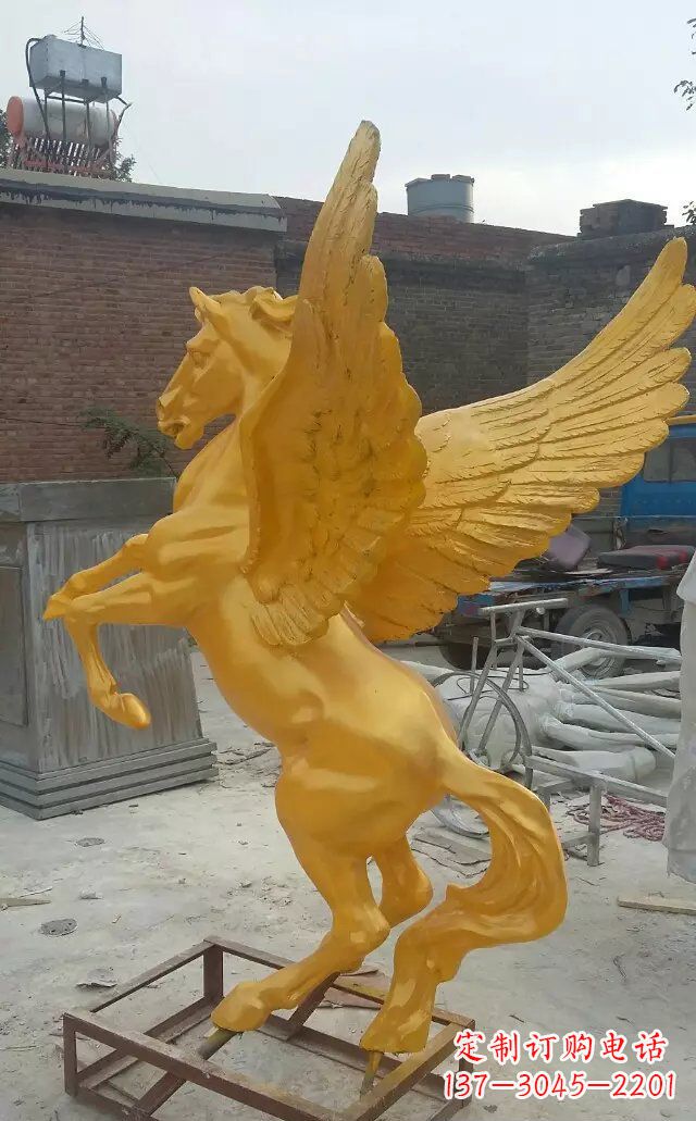 天津飞马玻璃钢仿铜动物雕塑