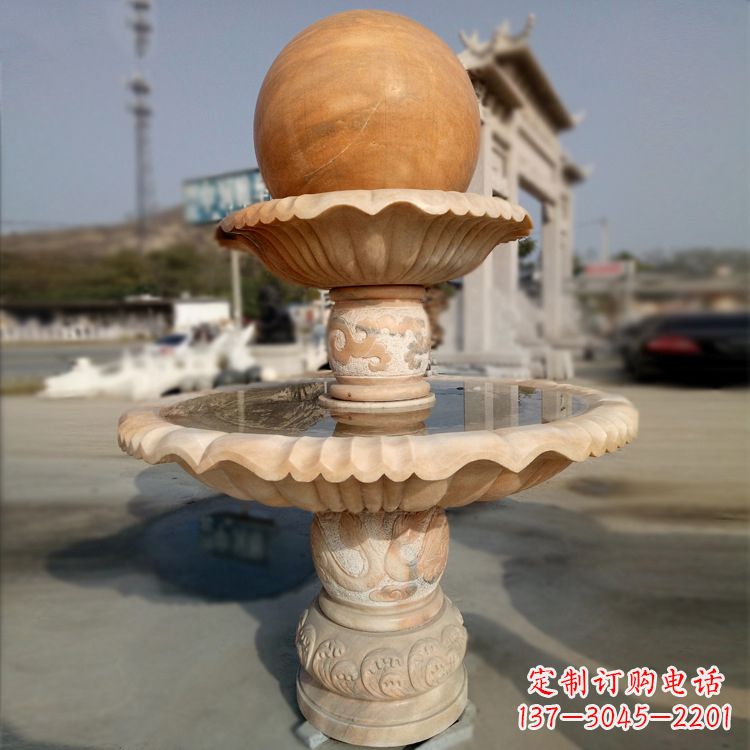 天津精致的风水球石雕塑