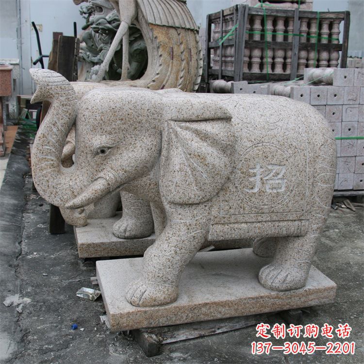 天津个性石雕大象