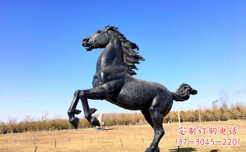 天津精美铜雕奔马动物雕塑