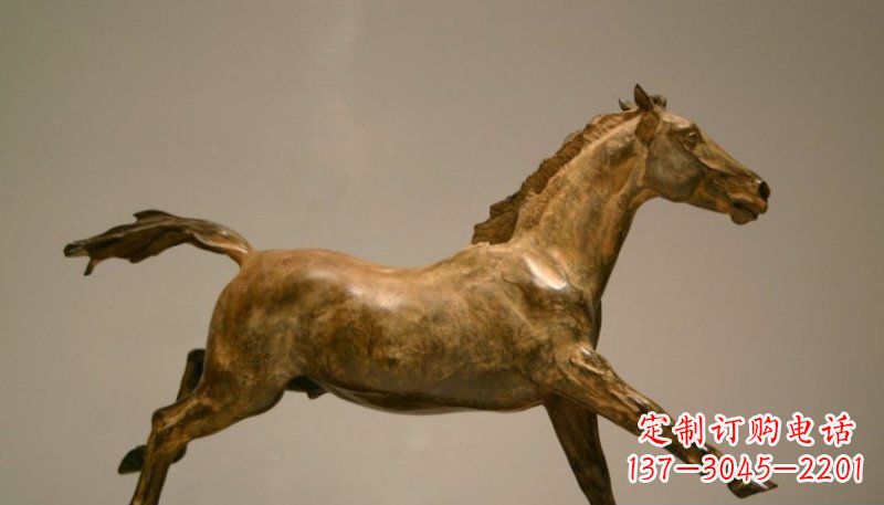 天津铜雕动物奔跑马