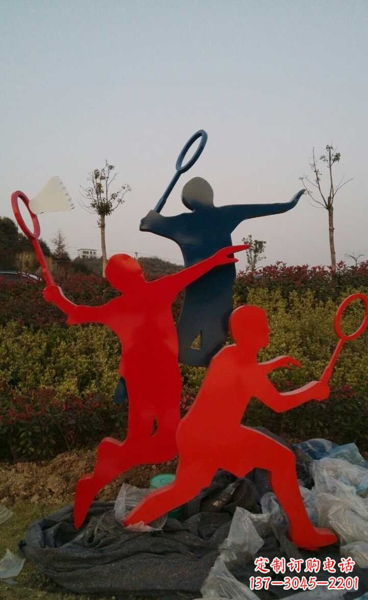 天津青春活力 羽毛球抽象雕塑